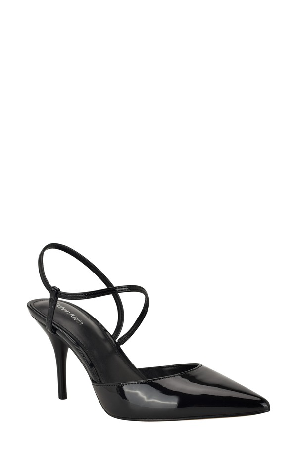 カルバンクライン レディース シューズ 踵 Calvin Klein Cordera Pump Black Patent 黒いこと