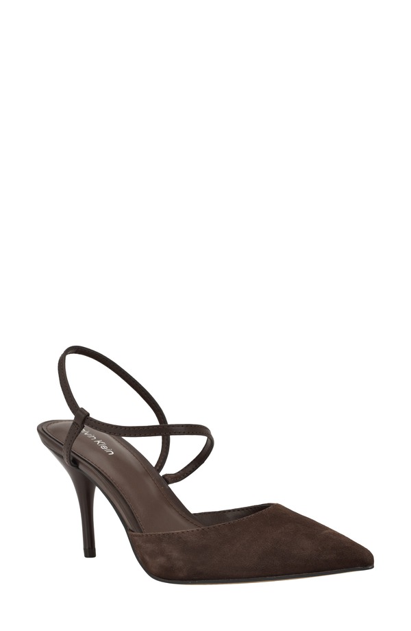 カルバンクライン レディース シューズ 踵 Calvin Klein Cordera Pump Brown 赤銅色