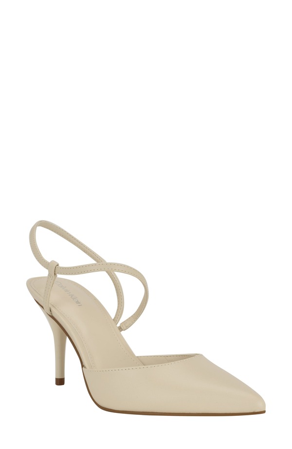 カルバンクライン レディース シューズ 踵 Calvin Klein Cordera Pump Ivory 象牙色