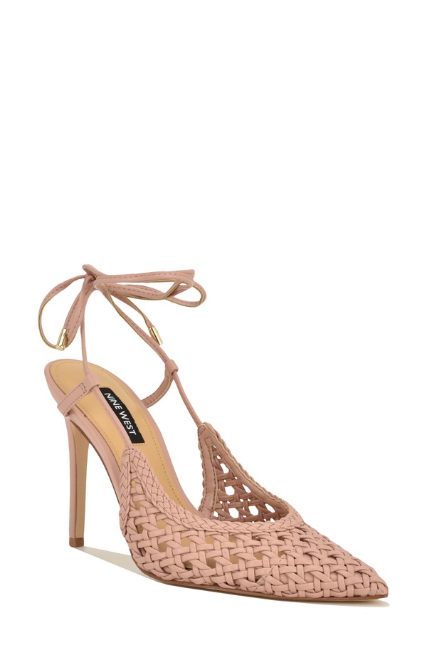ナインウェスト レディース シューズ 踵 アンクル Nine West Fesslankle Wrapointed Toe Pump Light Pink サクラ色