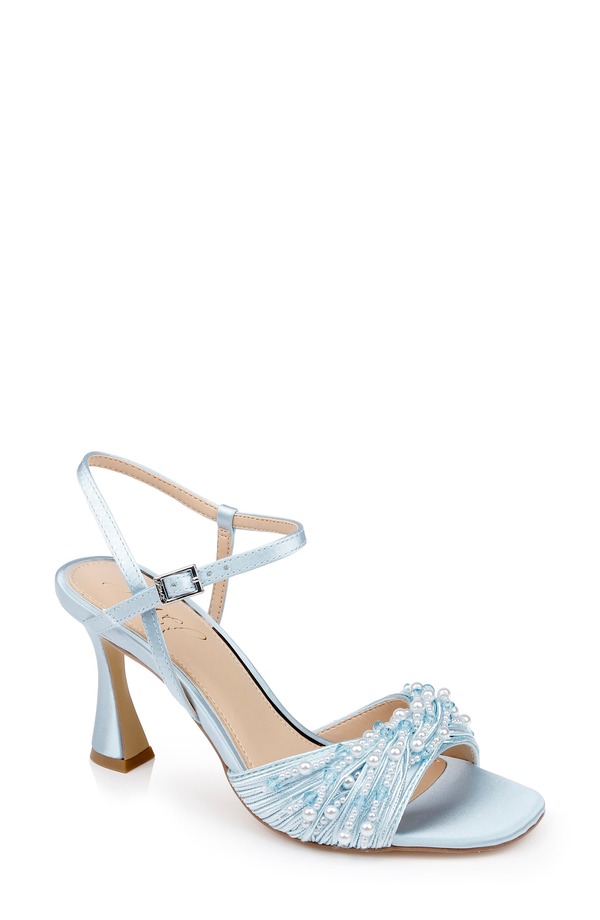 ジュウェルダグレイミシュカ レディース シューズ 踵 サンダル アンクル Jewel Badgley Mischka Fanny Ankle Strap Sandal Sky Blue 青み