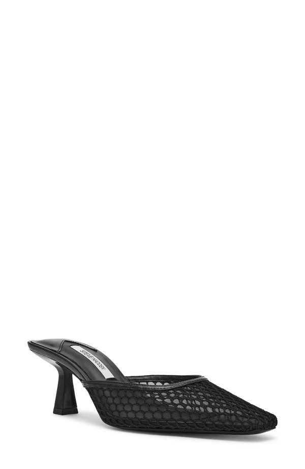 スティーブ マデン レディース シューズ 踵 Steve Madden Alyse Mule Black Open Mesh 黒いこと