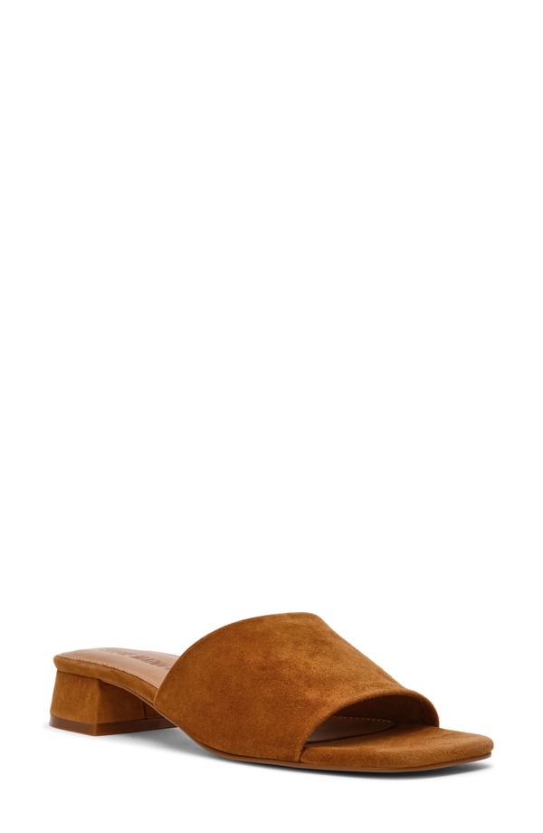 スティーブ マデン レディース シューズ 踵 サンダル Steve Madden Montgomery Block Heel Sandal Chestnut Suede