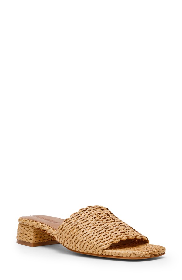 スティーブ マデン レディース シューズ 踵 サンダル Steve Madden Montgomery Block Heel Sandal Raffia