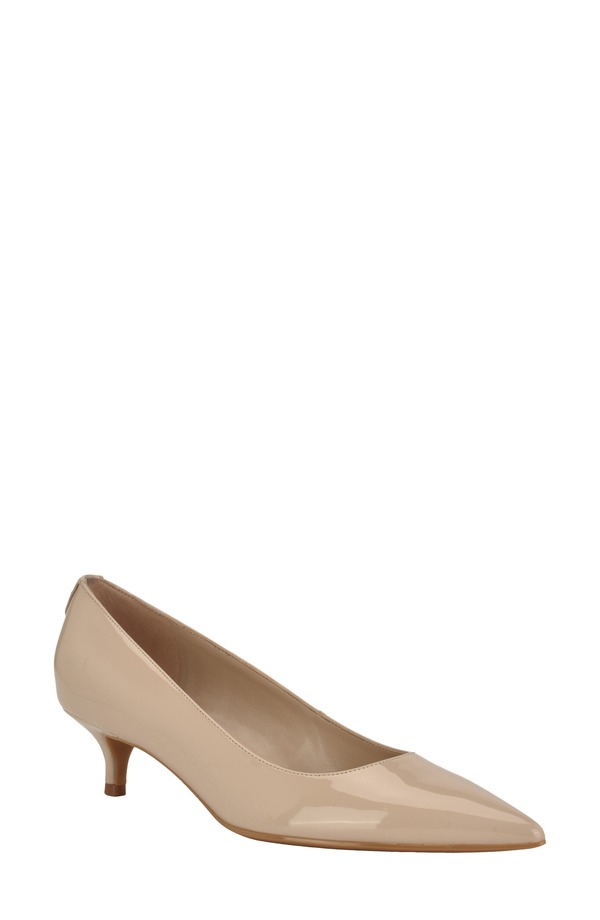 カルバンクライン レディース シューズ 踵 Calvin Klein Roxanna Pointed Toe Pump Taupe Patent トープ