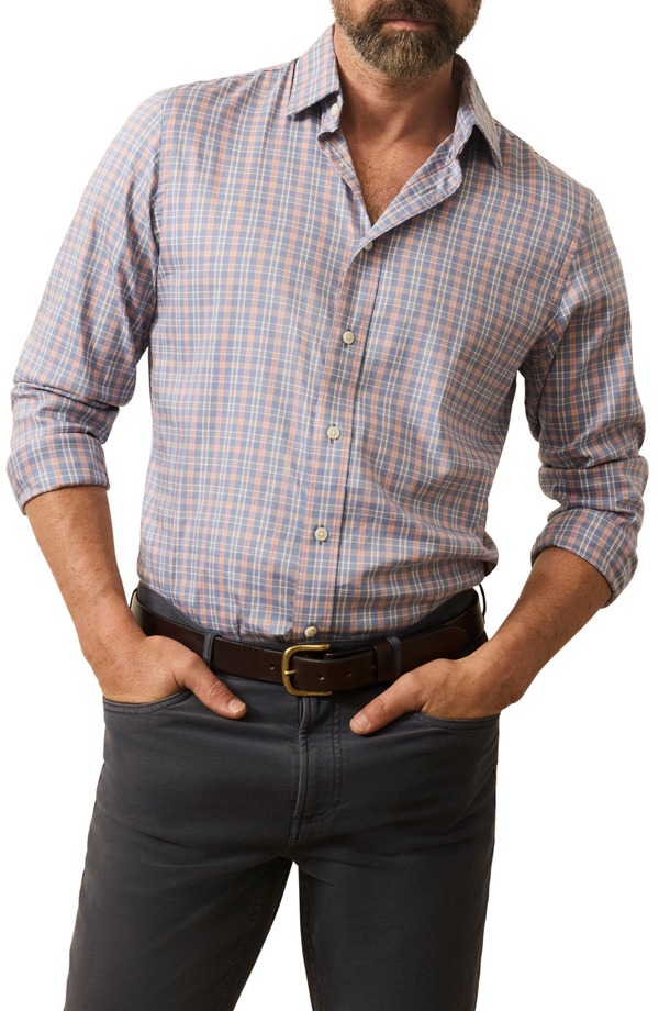 ファレティ メンズ トップス シャツ Faherty The Movement Button-Up Shirt Rose Channel Plaid チェック