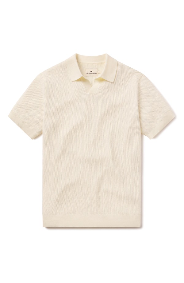 ノーマルブランド メンズ トップス ポロシャツ ニット The Normal Brand Robles Textured Knit Polo Ivory アイボリー