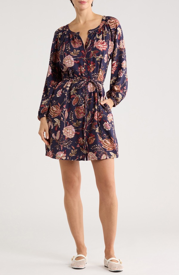 トッミーバハマ レディース トップス ワンピース Tommy Bahama Exquisite Blooms Long Sleeve Dress Coastline