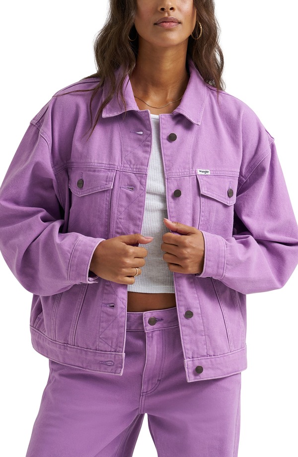 ラングラー レディース ボトムス デニムパンツ ジャケット Wrangler Cowgirl Cut Relaxedenim Jacket Bellflower デニム