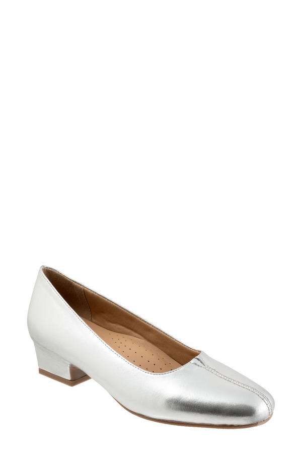 トロッターズ レディース シューズ 踵 Trotters \u0027Doris\u0027 Pump Silver しろがね色