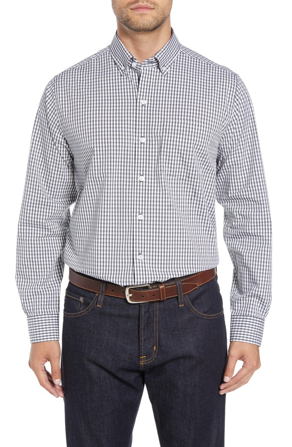 カッターアンドバック メンズ トップス シャツ ギンガムチェック コットン ギンガム Cutter & Buck Cotton Blend Gingham Shirt Charcoal チャコール 22,260円