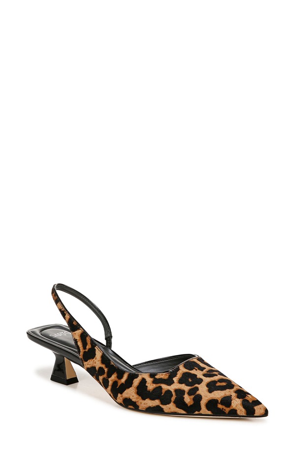 サルトバイフランコサルト レディース シューズ 踵 SARTO by Franco Sarto Devin Slingback Half D\u0027Orsay Pointed Toe Kitten Heel Pump Brown 赤銅色