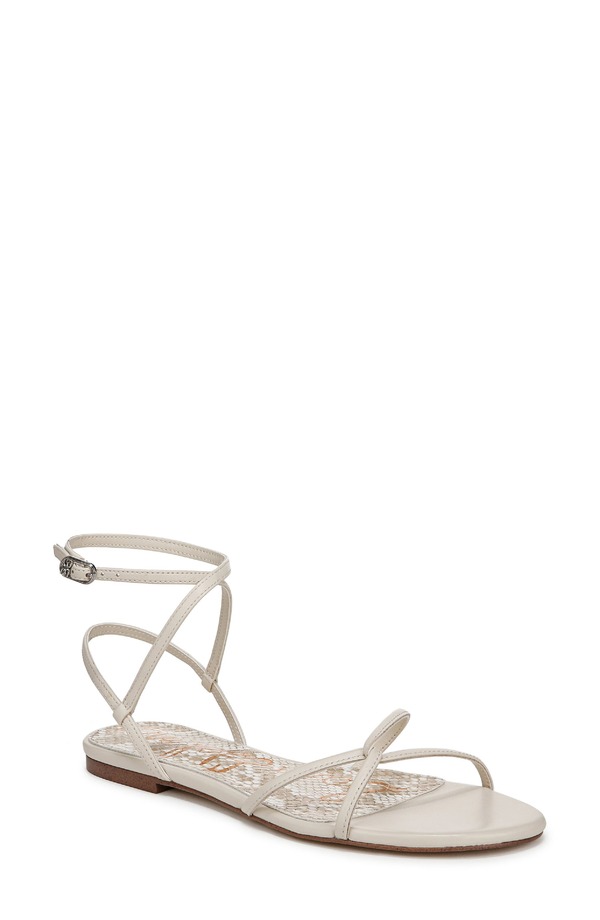 サムエデルマン レディース シューズ サンダル アンクル Sam Edelman Ellinankle Strap Sandal Bright White ホワイト｜ReVida 店