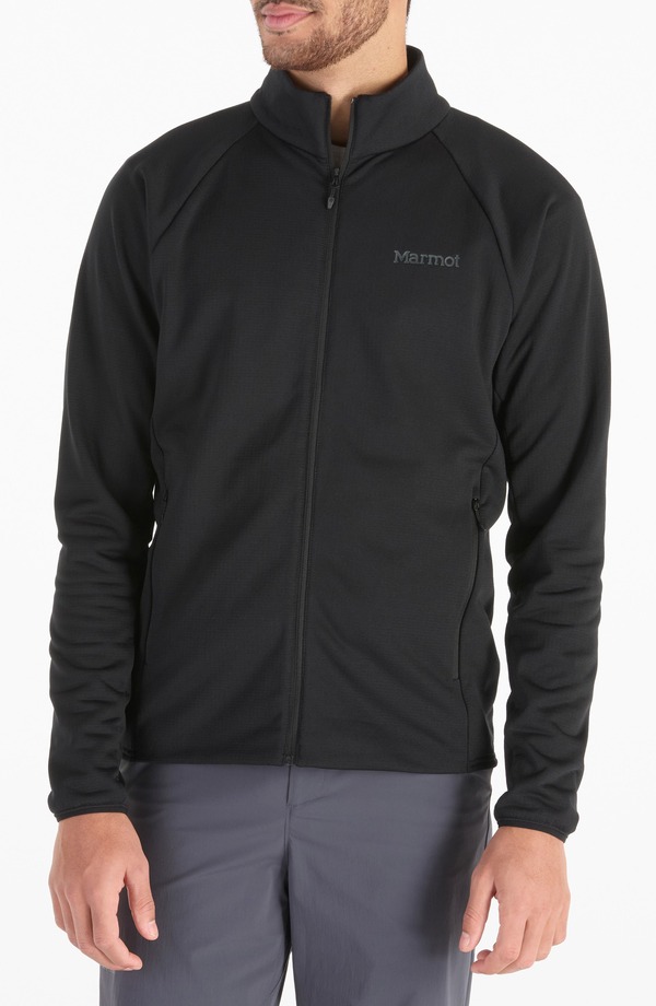 マーモット メンズ アウター ジャケット・ブルゾン フリース Marmot Leconte Full Zip Fleece Jacket Black ブラック｜ReVida 店