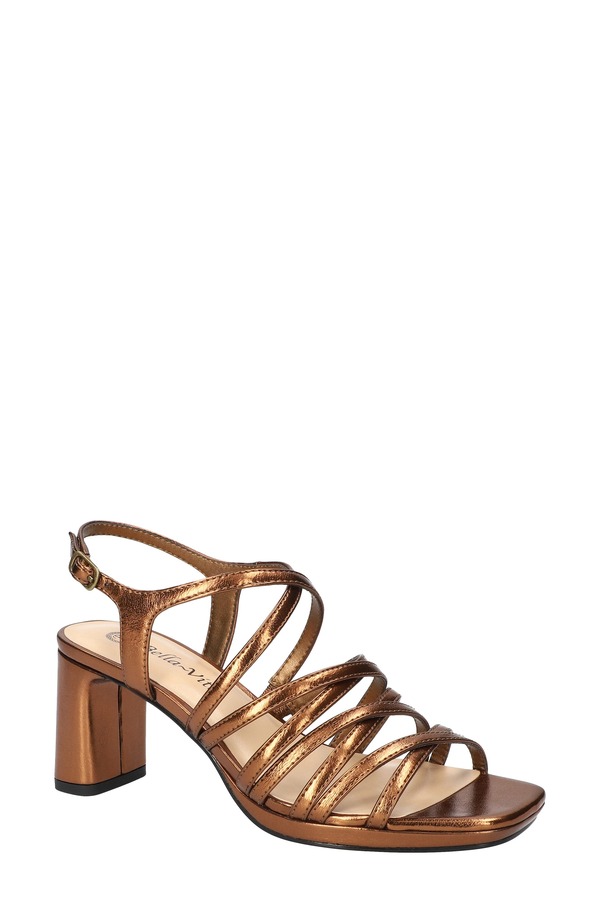 ベラヴィータ レディース シューズ 踵 サンダル Bella Vita Damsel Slingback Sandal Bronze Metallic メタリック