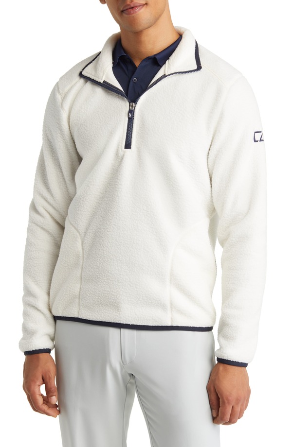 カッターアンドバック メンズ アウター パーカー・スウェット フリース Cutter & Buck Cascade Fleece Pullover Shell/ Navy Blue ネイビー