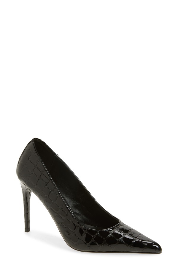 トニービアンコ レディース シューズ パンプス Tony Bianco Cassidy Pointed Toe Pump Black Croc Patent ブラック