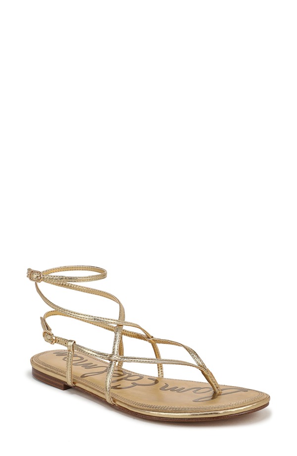 サムエデルマン レディース シューズ サンダル Sam Edelman Clarra Strappy Sandal Amber Gold アンバー