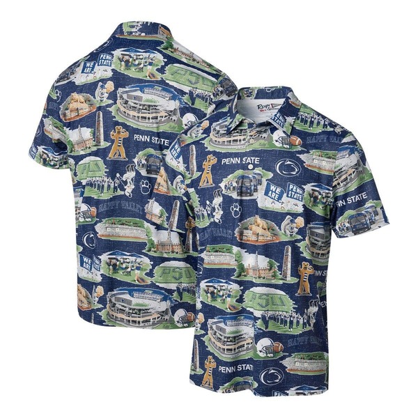 レインスプーナー メンズ トップス シャツ Men's Reyn Spooner Navy Penn State Nittany Lionscenic Polo Navy ネイビー｜ReVida 店