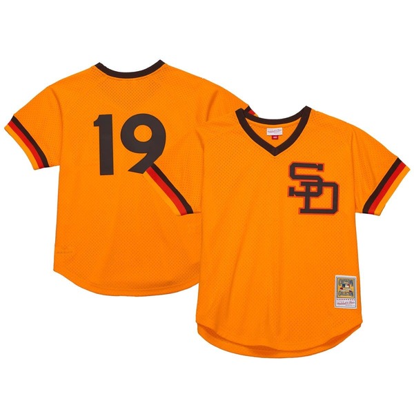 ミッチェル&ネス メンズ トップス シャツ メッシュ ジャージー Men's Mitchell & Ness Tony Gwynn Gold San Diego Padres 1982 Authenticooperstown Collection Mesh Batting Practice Jersey Gold ゴールド