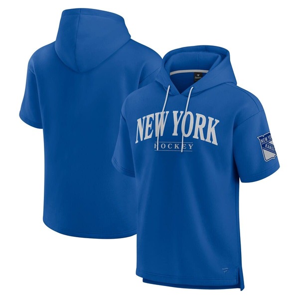 ファナティクス メンズ アウター パーカー・スウェット Men's Fanatics Blue New York Rangers Elements Ready Short Sleeve Pullover Hoodie Blue ブルー|ReVida 店