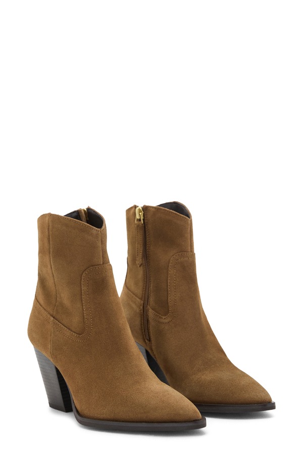マンゴ レディース シューズ ブーツ・レインブーツ MANGO Pacifico Bootie Tobacco Brown ブラウン