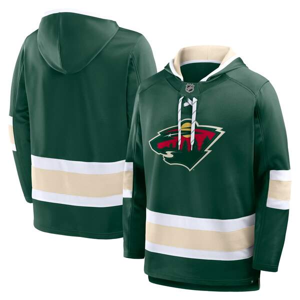 ファナティクス メンズ アウター パーカー・スウェット フリース Men's Fanatics Green Minnesota Wild Prime Time Fleece Hoodie Green グリーン|ReVida 店