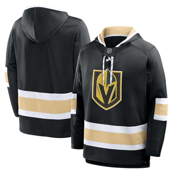 ファナティクス メンズ アウター パーカー・スウェット フリース Men's Fanatics Black Vegas Golden Knights Prime Time Fleece Hoodie Black ブラック｜ReVida 店