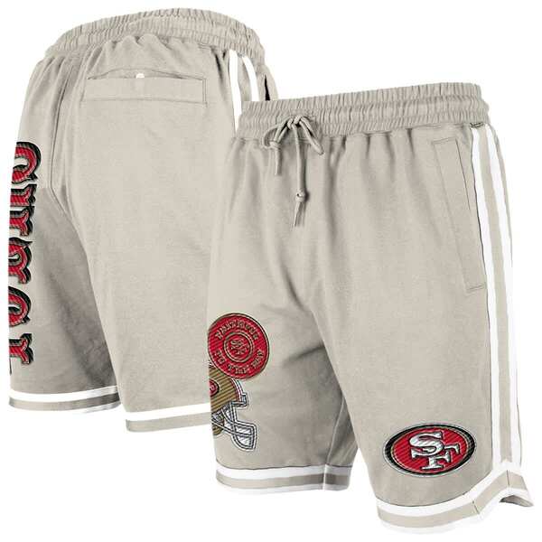 ニューエラ メンズ ボトムス ハーフパンツ・ショーツ ショートパンツ Men's New Era Light Beige San Francisco 49erstone Multi Patch Shorts Light Beige ベージュ｜ReVida 店