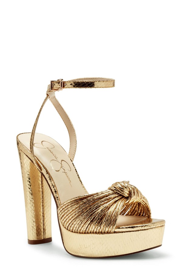 ジェシカシンプソン レディース シューズ 踵 プラットホーム サンダル Jessica Simpson Immie Platform Sandal Gold ゴールド