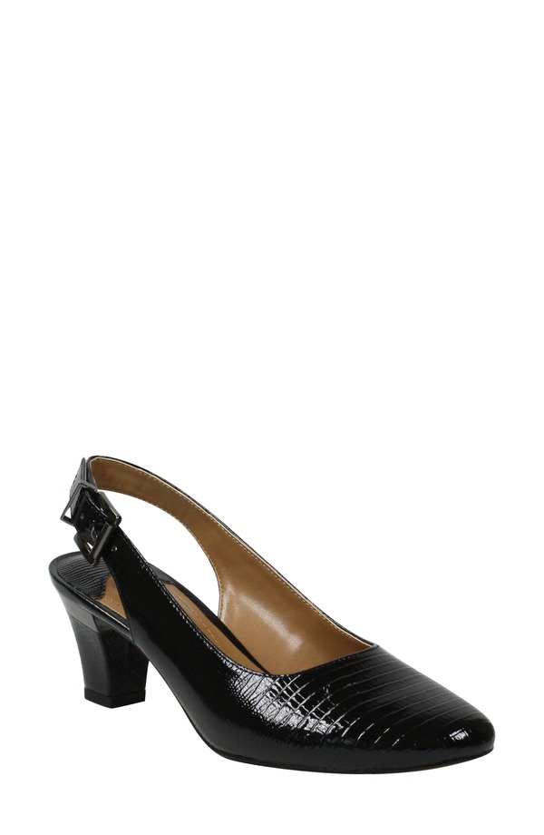ジェイレニー レディース シューズ 踵 J. Rene Malree Slingback Pump Black 黒いこと