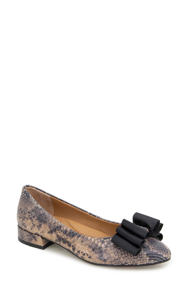 ジェントルソウルズ レディース シューズ パンプス Gentle Souls Atlas Flat Brown Snake Leather ブラウン