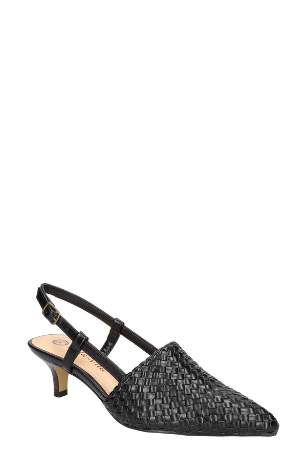 ベラヴィータ レディース シューズ 踵 Bella Vita Kaisley Kitten Heel Slingback Pump Black 黒いこと