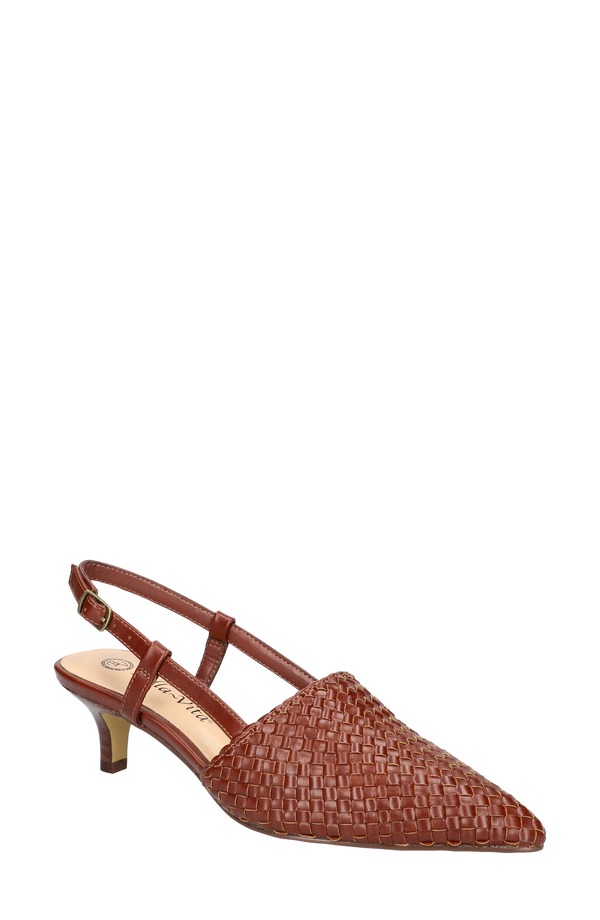 ベラヴィータ レディース シューズ 踵 Bella Vita Kaisley Kitten Heel Slingback Pump Dark Tan タン