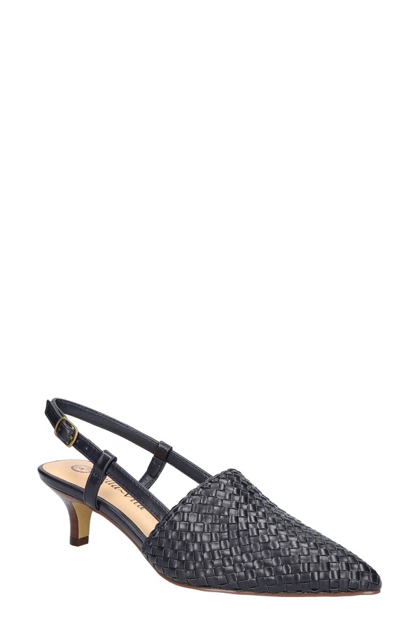 ベラヴィータ レディース シューズ 踵 Bella Vita Kaisley Kitten Heel Slingback Pump Navy 米国海軍