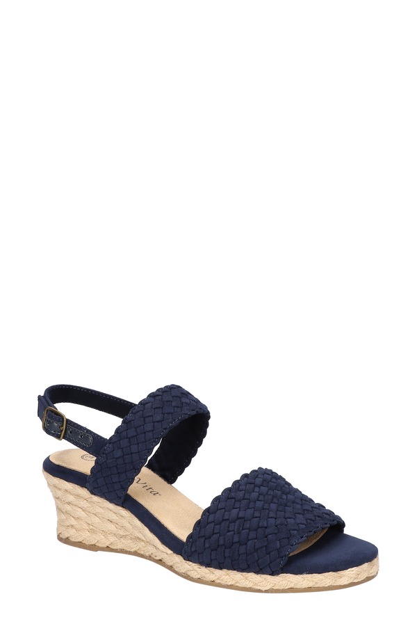 ベラヴィータ レディース シューズ 踵 サンダル Bella Vita Mariella Slingback Wedge Sandal Navy Suede 米国海軍