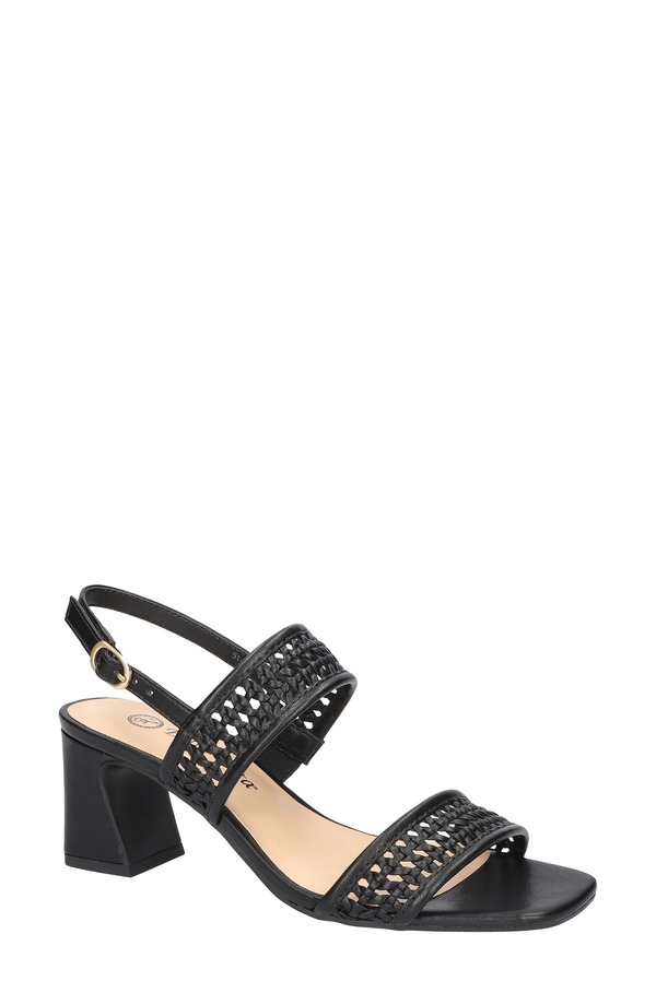 ベラヴィータ レディース シューズ 踵 サンダル Bella Vita Xannon Block Heel Slingback Sandal Black 黒いこと