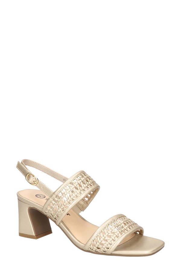 ベラヴィータ レディース シューズ 踵 サンダル Bella Vita Xannon Block Heel Slingback Sandal Champagne 三鞭酒