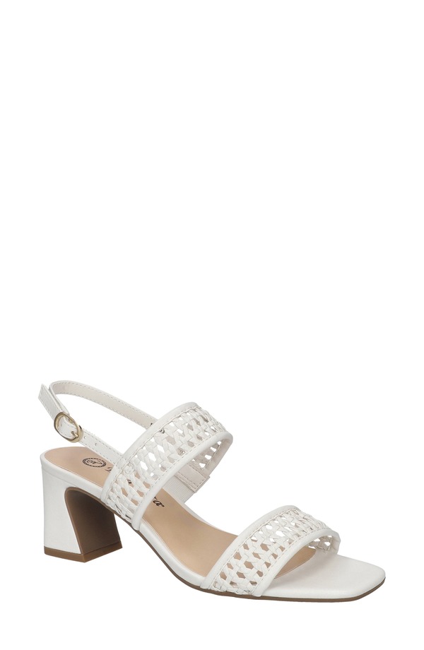 ベラヴィータ レディース シューズ 踵 サンダル Bella Vita Xannon Block Heel Slingback Sandal White 白いこと