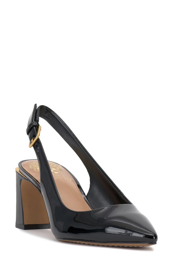 ヴィンスカムート レディース シューズ 踵 Vince Camuto Hamden Pointed Toe Slingback Pump Black Sftpat 黒いこと