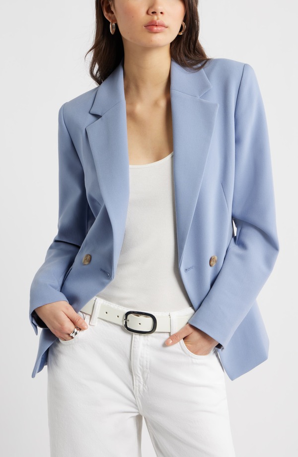 オープンエディット レディース アウター ジャケット・ブルゾン ブレザー Open Edithe Icon Hourglass Blazer Blue Umbra ブルー