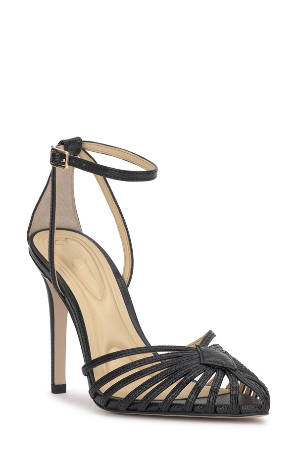 ジェシカシンプソン レディース シューズ 踵 アンクル Jessica Simpson Paveri Ankle Strapointed Toe Pump Black 黒いこと