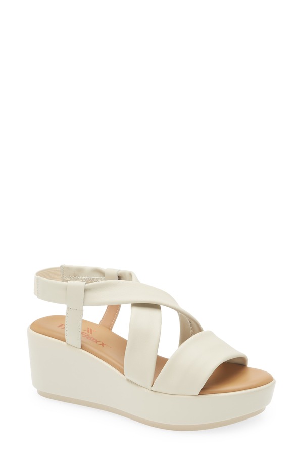 ザフレックス レディース シューズ 踵 プラットホーム サンダル The FLEXX Scottoo Platform Wedge Sandal Beige Softy ベージュ