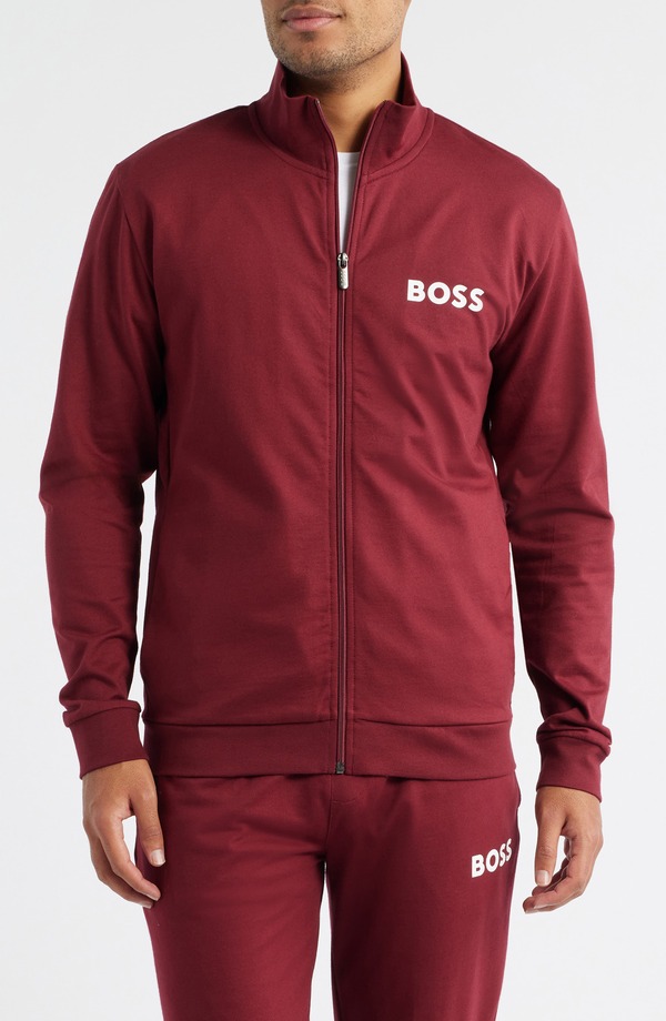 ボス メンズ アウター パーカー・スウェット ジャケット BOSS Men's Ease Track Jacket Red レッド