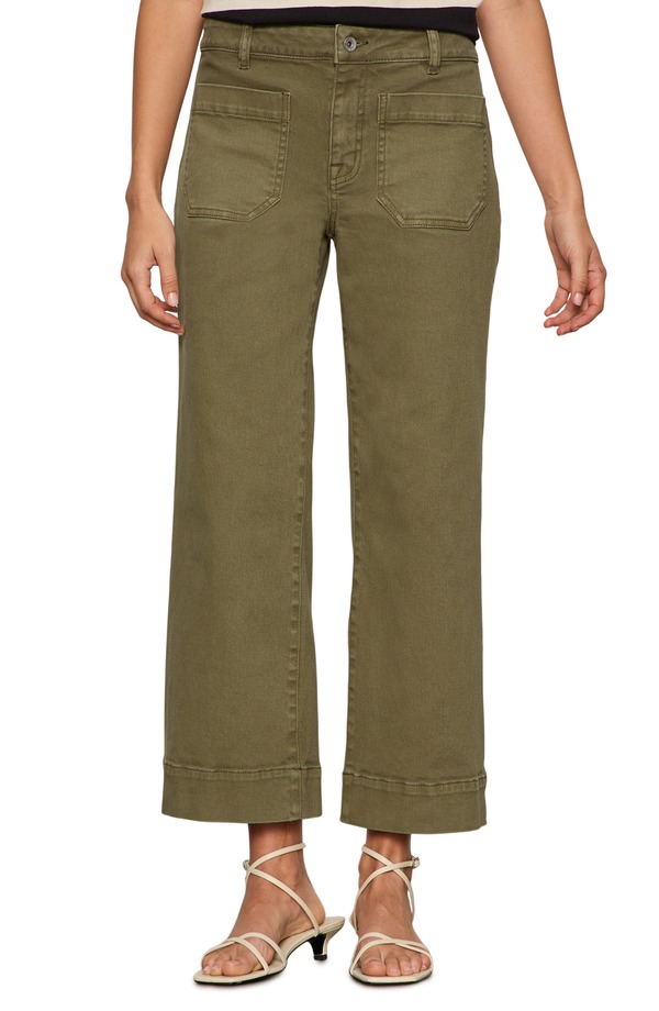駆け込み寺 レディース ボトムス 心地好いズボン下 ジーンズ Sanctuary The Marine Crop Denim Pants Covert Green 緑であること