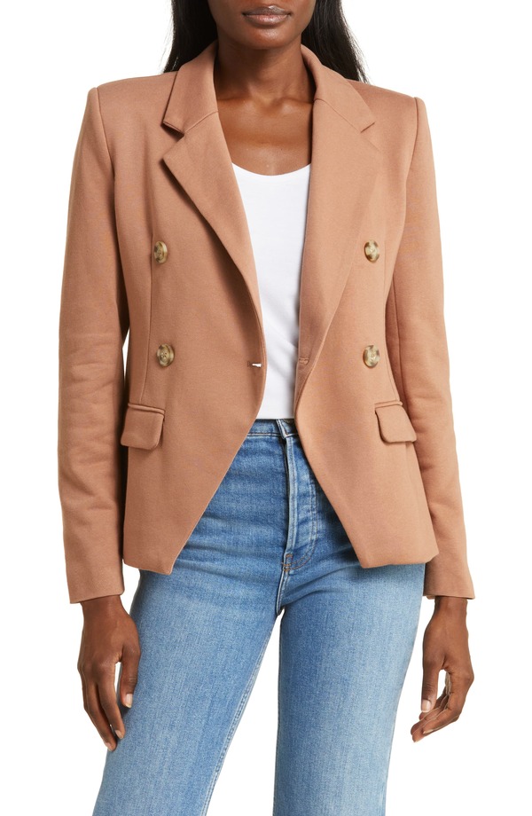 ギブソンルック レディース アウター ジャケット・ブルゾン コットン ブレザー GIBSONLOOK Double Breasted Cotton Blend Blazer New Cork