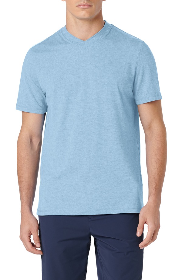 ブガッチ メンズ トップス Tシャツ Vネック Bugatchi V-Neck Performance T-Shirt Sky｜ReVida 店 24,600円