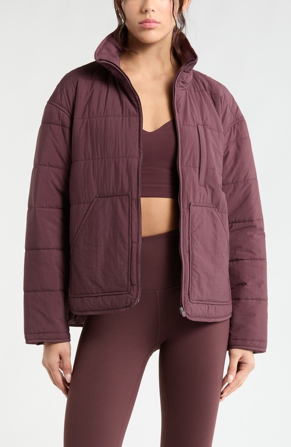 ゼラ レディース アウター ジャケット・ブルゾン キルティング Zella Quilted Packable Jacket Burgundy Fudge バーガンディ