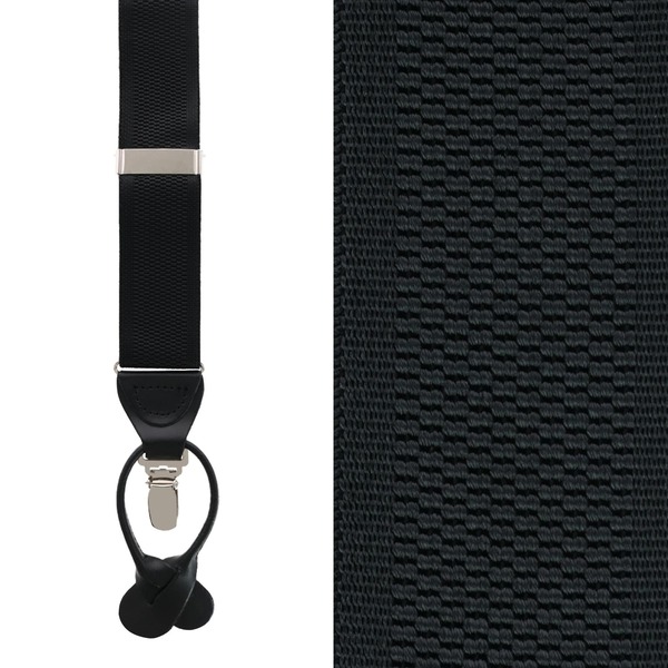 トラファルガー メンズ アクセサリー ベルト Trafalgar Classic Solid Color Convertible Suspenders Black ブラック｜ReVida 店