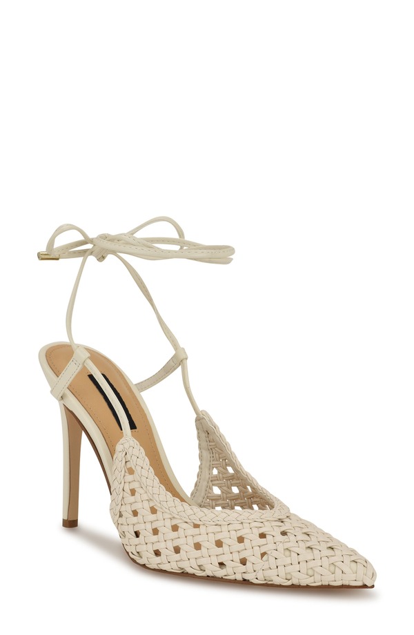 ナインウェスト レディース シューズ 踵 アンクル Nine West Fesslankle Wrapointed Toe Pump Ivory 象牙色